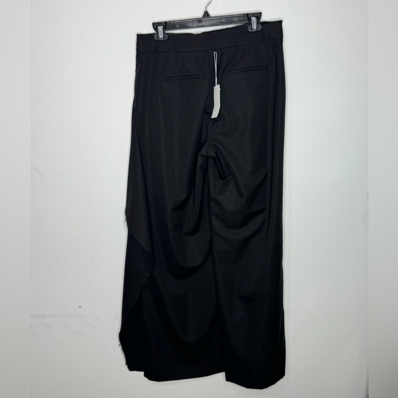 Jason Wu Draped Wool-Silk Straight Leg Pants Black Women’s Size 10 - Picture 3 of 7
